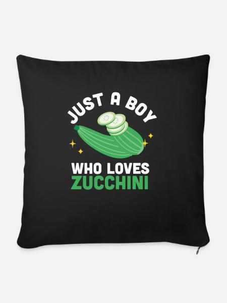 Zucchini - Sofakissenbezug 45 x 45 cm - Schwarz