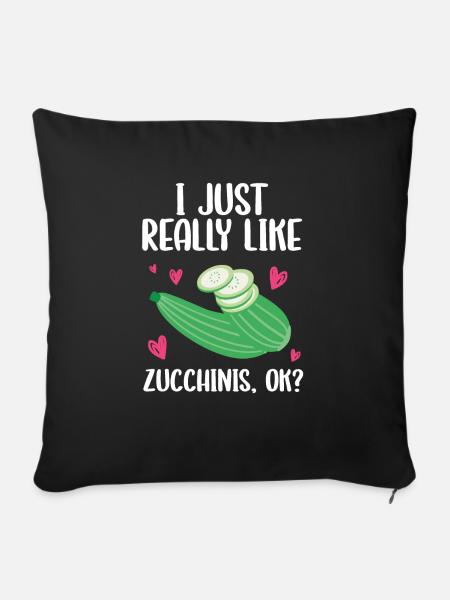 Zucchini - Sofakissenbezug 45 x 45 cm - Schwarz