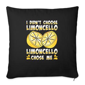 Italian limoncello lover - Sofa pillowcase 17,3'' x 17,3'' (45 x 45 cm) - black - Front