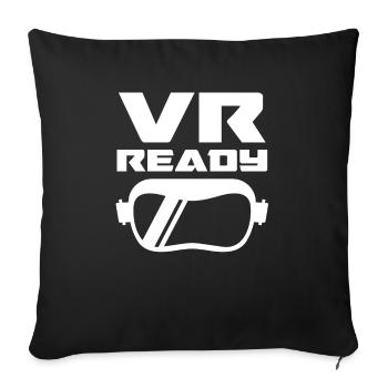 Virtual Reality VR Geschenk - Sofakissenbezug 45 x 45 cm - Schwarz - Vorne