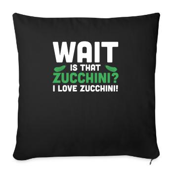 Courgette - Sofa pillowcase 17,3'' x 17,3'' (45 x 45 cm) - black - Front