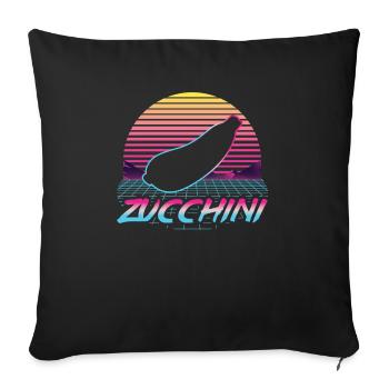 Courgette - Sofa pillowcase 17,3'' x 17,3'' (45 x 45 cm) - black - Front