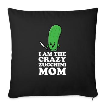 Courgette - Sofa pillowcase 17,3'' x 17,3'' (45 x 45 cm) - black - Front