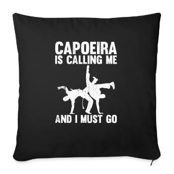 La Capoeira m’appelle et je dois y aller - Housse de coussin décorative 45 x 45 cm - noir - Devant