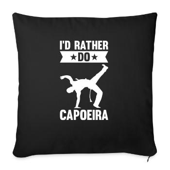 Je préfère faire Capoiera - Housse de coussin décorative 45 x 45 cm - noir - Devant
