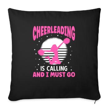 Le cheerleading m’appelle et je dois y aller - Housse de coussin décorative 45 x 45 cm - noir - Devant