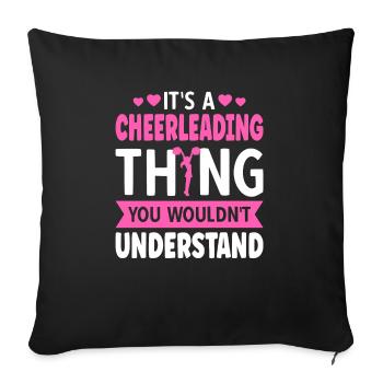 C’est une chose de cheerleading que vous ne comprendriez pas - Housse de coussin décorative 45 x 45 cm - noir - Devant