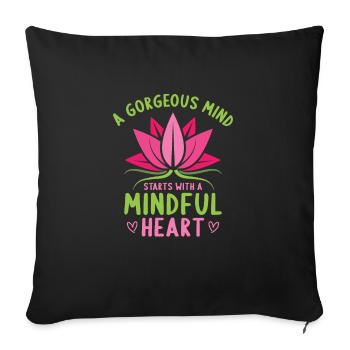 Mois de la sensibilisation à la santé mentale, - Housse de coussin décorative 45 x 45 cm - noir - Devant