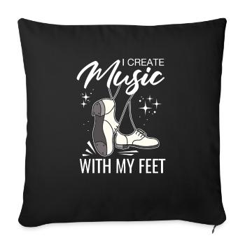 Tap Dancers Tap Dance Shoes Tap Dance Instructors - Sofa pillowcase 17,3'' x 17,3'' (45 x 45 cm) - black - Front