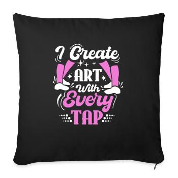 Tap Dancer Tap Dance Shoes Tap Dance Instructor - Sofa pillowcase 17,3'' x 17,3'' (45 x 45 cm) - black - Front