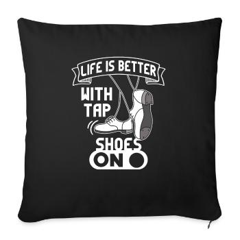 Tap Dancer Tap Dance Shoes Tap Dance Instructor - Sofa pillowcase 17,3'' x 17,3'' (45 x 45 cm) - black - Front