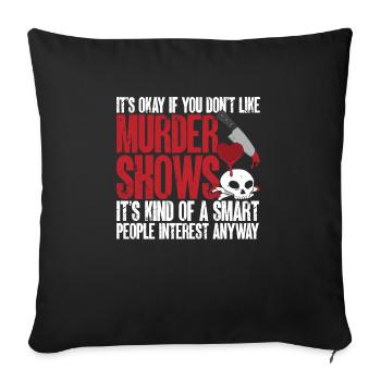 Wahre Verbrechen Podcaster True Crime Podcast - Sofa pillowcase 17,3'' x 17,3'' (45 x 45 cm) - black - Front