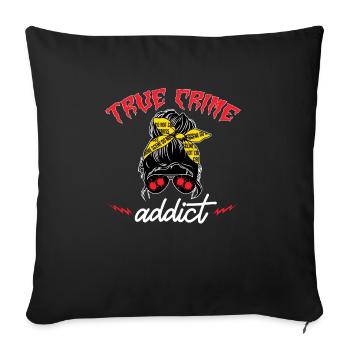 Wahre Verbrechen Podcaster True Crime Podcast - Sofa pillowcase 17,3'' x 17,3'' (45 x 45 cm) - black - Front