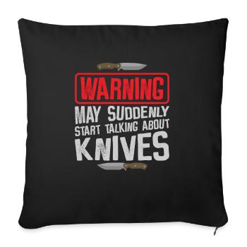 Knifemaking Knife Making Bladesmith Smithing Knife - Sofa pillowcase 17,3'' x 17,3'' (45 x 45 cm) - black - Front