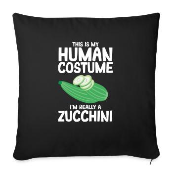 Courgette - Sofa pillowcase 17,3'' x 17,3'' (45 x 45 cm) - black - Front