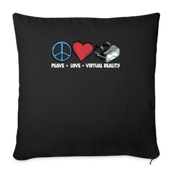 Virtual Reality VR Geschenk - Sofakissenbezug 45 x 45 cm - Schwarz - Vorne