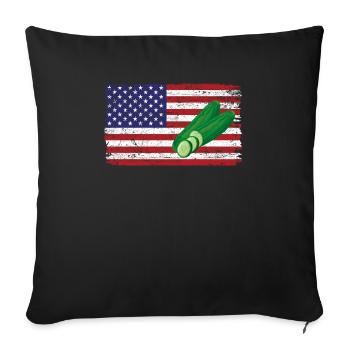 Courgette - Sofa pillowcase 17,3'' x 17,3'' (45 x 45 cm) - black - Front