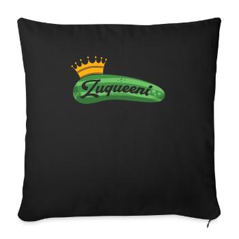 Courgette - Sofa pillowcase 17,3'' x 17,3'' (45 x 45 cm) - black - Front