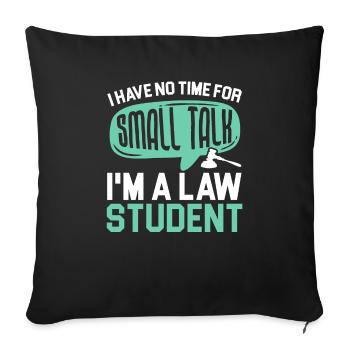 Juris Doctor Jurisprudence Droit Avocat Avocat - Housse de coussin décorative 45 x 45 cm - noir - Devant