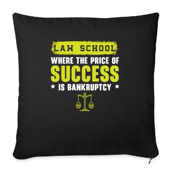 Juris Doctor Jurisprudence Droit Avocat Avocat - Housse de coussin décorative 45 x 45 cm - noir - Devant