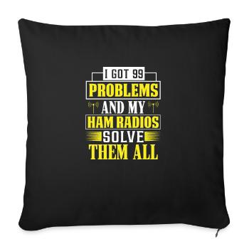 Ham Radio Amateur Radio Ham Radio Operator - Sofa pillowcase 17,3'' x 17,3'' (45 x 45 cm) - black - Front