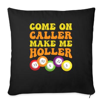 Bingo Bingo Player Retirement Home Bingo Party - Housse de coussin décorative 45 x 45 cm - noir - Devant
