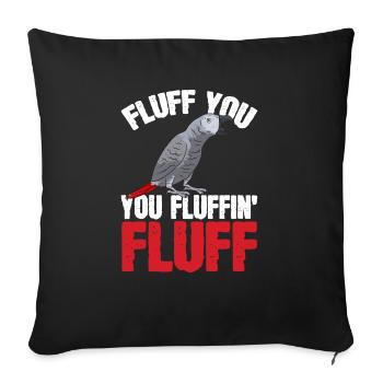 Graupapagei African Grey Parrot Papagei - Sofa pillowcase 17,3'' x 17,3'' (45 x 45 cm) - black - Front