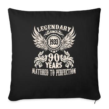 90 years legend birthday outfit sayings - Sofa pillowcase 17,3'' x 17,3'' (45 x 45 cm) - black - Front