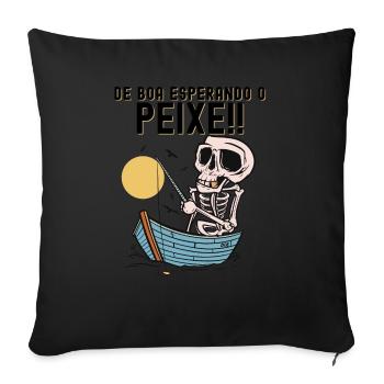De Boa Esperando o Peixe - Sofa pillowcase 17,3'' x 17,3'' (45 x 45 cm) - black - Front