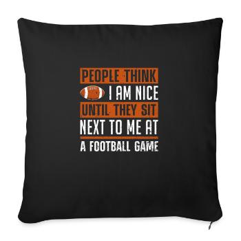 American Football Fans Fantasy Football Player - Sofa pillowcase 17,3'' x 17,3'' (45 x 45 cm) - black - Front