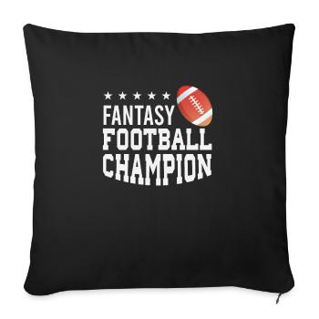 American Football Fans Fantasy Football Player - Sofa pillowcase 17,3'' x 17,3'' (45 x 45 cm) - black - Front