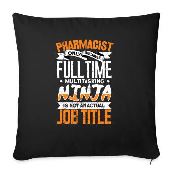 Pharmacist - Sofa pillowcase 17,3'' x 17,3'' (45 x 45 cm) - black - Front