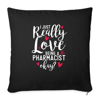Pharmacist - Sofa pillowcase 17,3'' x 17,3'' (45 x 45 cm) - black - Front