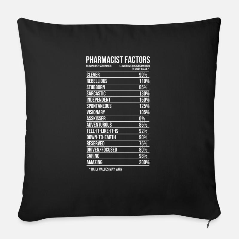 Apotheker - Sofakissenbezug 45 x 45 cm - Schwarz