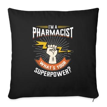 Pharmacist - Sofa pillowcase 17,3'' x 17,3'' (45 x 45 cm) - black - Front