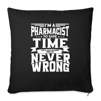 Pharmacist - Sofa pillowcase 17,3'' x 17,3'' (45 x 45 cm) - black - Front
