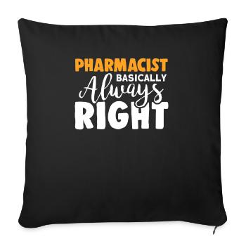 Pharmacist - Sofa pillowcase 17,3'' x 17,3'' (45 x 45 cm) - black - Front