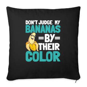 Pain aux bananes Baker Boulangerie Chef cuisinier Cuisiner - Housse de coussin décorative 45 x 45 cm - noir - Devant