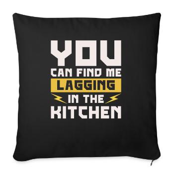 Joueur de pétanque Jeu de pétanque Sports italiens Italie - Housse de coussin décorative 45 x 45 cm - noir - Devant
