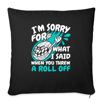 Joueur de pétanque Jeu de pétanque Sports italiens Italie - Housse de coussin décorative 45 x 45 cm - noir - Devant