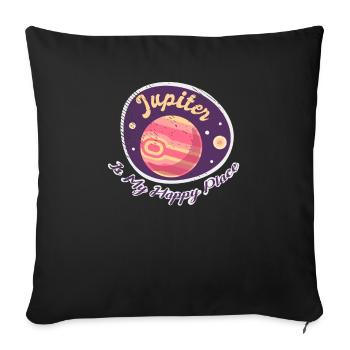 Jupiter Space Travel Exploration Space Enthusiast - Sofa pillowcase 17,3'' x 17,3'' (45 x 45 cm) - black - Front