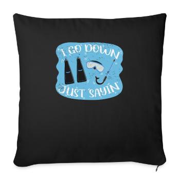 Scuba Diving Snorkeling Diving Enthusiast - Sofa pillowcase 17,3'' x 17,3'' (45 x 45 cm) - black - Front