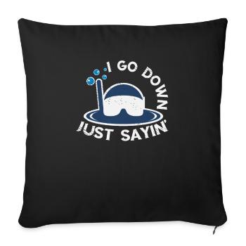 Scuba Diving Snorkeling Diving Enthusiast - Sofa pillowcase 17,3'' x 17,3'' (45 x 45 cm) - black - Front