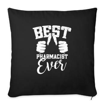 Pharmacist - Sofa pillowcase 17,3'' x 17,3'' (45 x 45 cm) - black - Front