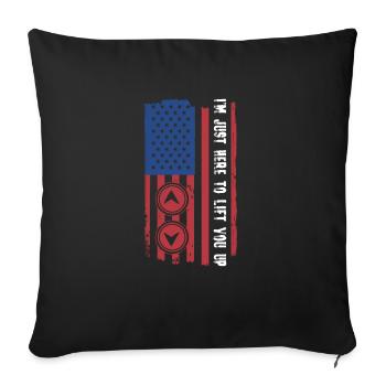 Patriotisches Aufzugsmechanik-design Für - Housse de coussin décorative 45 x 45 cm - noir - Devant