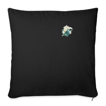 Cool Floral Flowers Patch Vintage Daisy Lover Pun - Sofa pillowcase 17,3'' x 17,3'' (45 x 45 cm) - black - Front