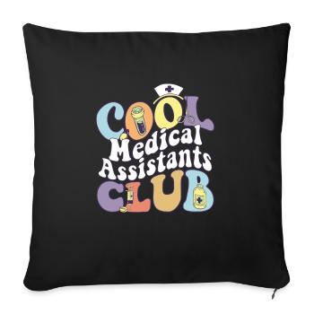 Cool Medical Assistants Club Registered Nurse - Sofakissenbezug 45 x 45 cm - Schwarz - Vorne