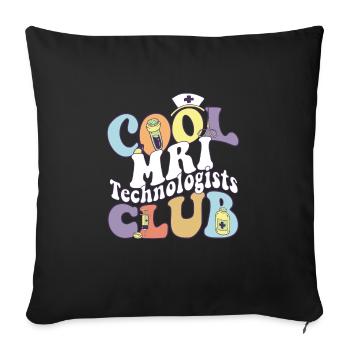 Cool Mri Technologists Club Rad Tech Squad - Sofa pillowcase 17,3'' x 17,3'' (45 x 45 cm) - black - Front