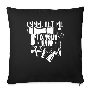 Hair Stylist Haircut Hairdresser Barber Barbershop - Sofa pillowcase 17,3'' x 17,3'' (45 x 45 cm) - black - Front
