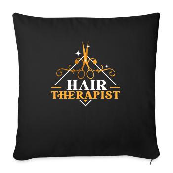 Hair Stylist Haircut Hairdresser Barber Barbershop - Sofa pillowcase 17,3'' x 17,3'' (45 x 45 cm) - black - Front
